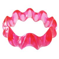 Pink Fashionable Bangle Bracelet Acrylic Fancy Pink Bangle 6 To 7 1/2 inches Very Stylish Pink Bangle