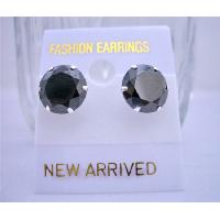 Sterling silver 92.5 Surgical Post Stud Earrings Black Cz Stud Earrings 