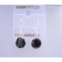 Sparkling Stud Earrings Genuine Sterling Silver 92.5 Black Stud Earrings  