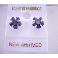 Tanzanite Flower Cubic Zircon Stud Earrings Surgical Post Earrings