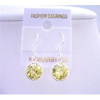 Olive Stud sterling Silver 92.5 Earrings 10mm Olive Cz stud Earrings