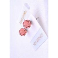 Crystals Padparascha Stud Earrings Genuine Swarovski Padparascha Crystals Stud Earrings Inexpensive Under 5 Earrings  