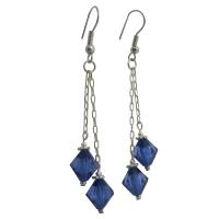 Sapphire Crystals Dangling Earrings String Stylish Earrings