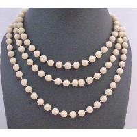 Beautiful Oat Beaded Long Necklace Fancy striking Oat Big Smalll Bead Long Necklace 54 Inches Long Necklace