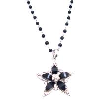 Black Star Pendant With Diamante Outlined Accented In Dainty Black Pearls Necklace Beautiful Stylish Elegant Gift Under  Jewelry