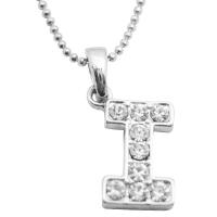 Alphabet Diamante Pendant Letter Starting From I Name Pendant