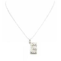 Cheap Necklace Alphabet Pendant Sparkling Diamante Letter E Pendant Necklace