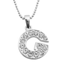 Style Your Name With Diamante Alphabet Pendant G Pendant Neckalce