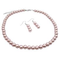Wedding Champagne Pearls Necklace Set Beautiful Pearls NOT PLASTIC Bridemaids Necklace Set Champagne Jewelry Set