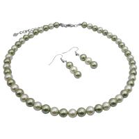 Wedding Set Under  Necklace Set Honeydew and Green Pearls Jewelry Customize Your Jewelry In Your color  Jewelry Set