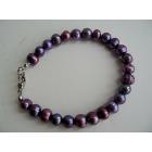 Purple Freshwater Pearls Jewelry Purple Metallic Pearls Bracelet