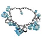 Blue Beads Dangling Bracelet Gorgeous Sexy! Bracelet Gift Under $5 Jewelry