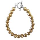 Champagne Pearl Toggle Clasp Bracelet Cheap Wedding Jewelry