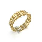 Golden Pearls Cuff Bracelet Bangle Stretchable Bracelet Cool Jewelry