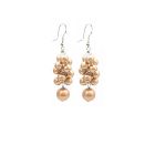 Under $5 BridesmaidWedding Jewelry Golden Grape Pearl Earrings