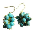 Cluster Turquoise Blue Dangling Earrings w/ Effervescence Earrings