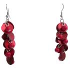 Red Shell Drop Earrings Fashion Red Shell Cluster Earring Holiday Gift