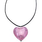 Express Your Love w/ Pink Murano Heart Pendant Inexpensive Jewelry