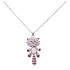 Cute Animal Pendant Necklace Under $5 Jewelry Inexpensive Cat Pendant Enameled Red Movable Parts Stripes Tail Pendant Necklace