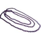 Purple Glass Beads Summer Multifaceted Round Beads Necklace