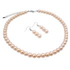 Good Quality Peach Pearls Necklace Wedding Favors Necklace