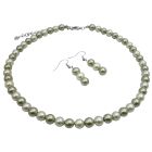Wedding Set Under $5 Necklace Set Honeydew and Green Pearls Jewelry Customize Your Jewelry In Your color $5 Jewelry Set