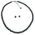 Best Selection Wholesale Prices Dark Green Pearls Jewelry Set