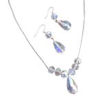 AB Crystal Pear Shaped Teardrop Jewelry Set Wedding Gift