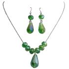 Peridot Crystals Beaded Wedding Party Gift Jewelry