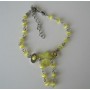 Yellow Star Dangling Cat Eye Beads Bracelet