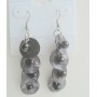 Black Simulated Pearls & Shell Earring