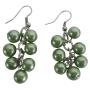 Green Pistachio 8mm Simulated Green Drop Pearls Earrings Jewelry Gift