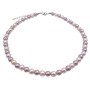 Cream Necklace Cultured Pearls & Lt. Purple Choker
