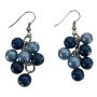 Pearls Grape Bunches Earrings Lite & Dark Blue Combo Pearls Earrings