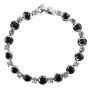 Confetti Black Pearls Bracelet & Cubic Zircon Bracelet 7 Inches