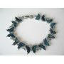 Blue Mother of Shell Butterfly Bracelet 7 Inches Long Bracelet