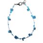 Return Gift Jewelry Blue Color Turquiose Nugget & Glass Beads Bracelet