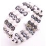 Black & White Pearls Cute Cuff Bracelet Jewelry Gift