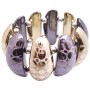 Trendy Stylish Stretchable Ladies Bracelet In Oxidize & Gold Metal