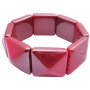 Geomatric Stretchable Bracelet Redish Pink Bead Stretchy Bracelet