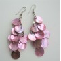 Pink Shell Beautiful Chandelier Earrings Mop Shell Dangle Earrings