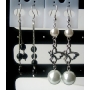 Simulated Pearls Dangling Earrings