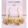 Gold Plated Earrings w/ Multicolor Cubic Zircon Butterfly Earrings