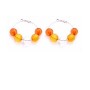 Girls Fancy Affordable Jewelry Pumpkin Orange Glass Beads Hoop Earring