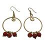 Coral Jewelry For You Or As Gifts Coral Dangling Hoop Earrings