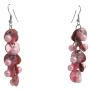 Pink Shell Drop Earrings Fashion Pink Shell Cluster Party Earrings