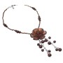 Smoked Topaz Brown Wedding Bridesmaid Brown Beads Pearl Necklace