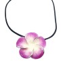 Orchid Pendant Black Velvet Chord Necklace Gift Christmas Jewelry