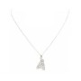 Alphabet Necklace Letter A Fully Embedded w/ Cubic Zircon Pendant