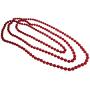 Summerish Long Necklace Beach Red Multifaceted Beads Fun Necklace Gift